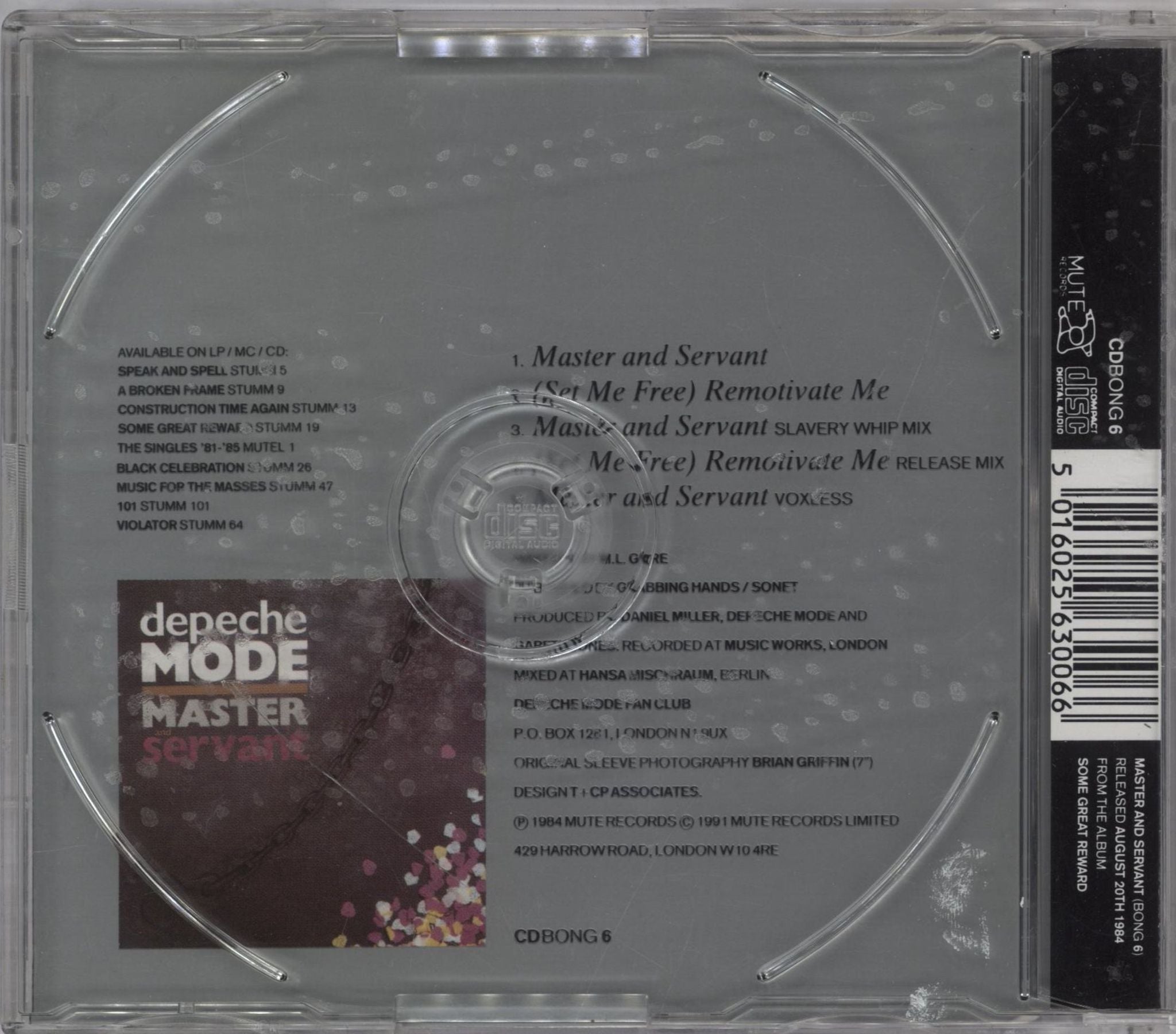 Depeche Mode Master & Servant UK CD single (CD5 / 5\") 5016025630066