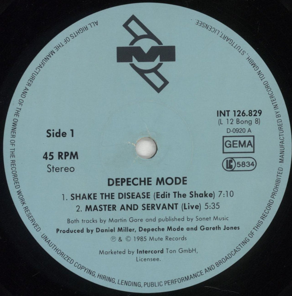 Depeche Mode Shake The Disease German 12" vinyl single (12 inch record / Maxi-single) DEP12SH800456