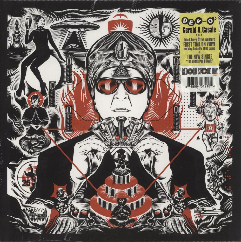 Devo A K A Jihad Jerry & The Evildoers - Red Swirl Vinyl - RSD21 - Sealed US vinyl LP album (LP record) RGM-1218