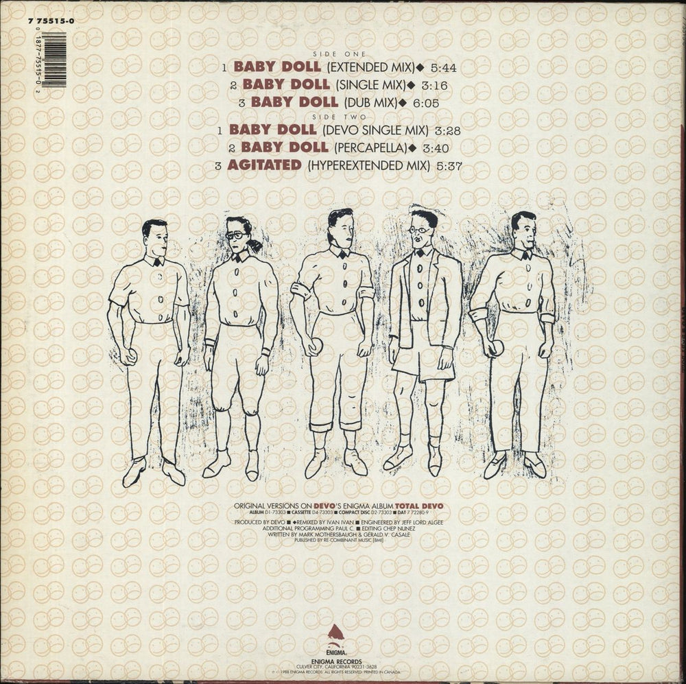 Devo Baby Doll US Promo 12" vinyl single (12 inch record / Maxi-single)