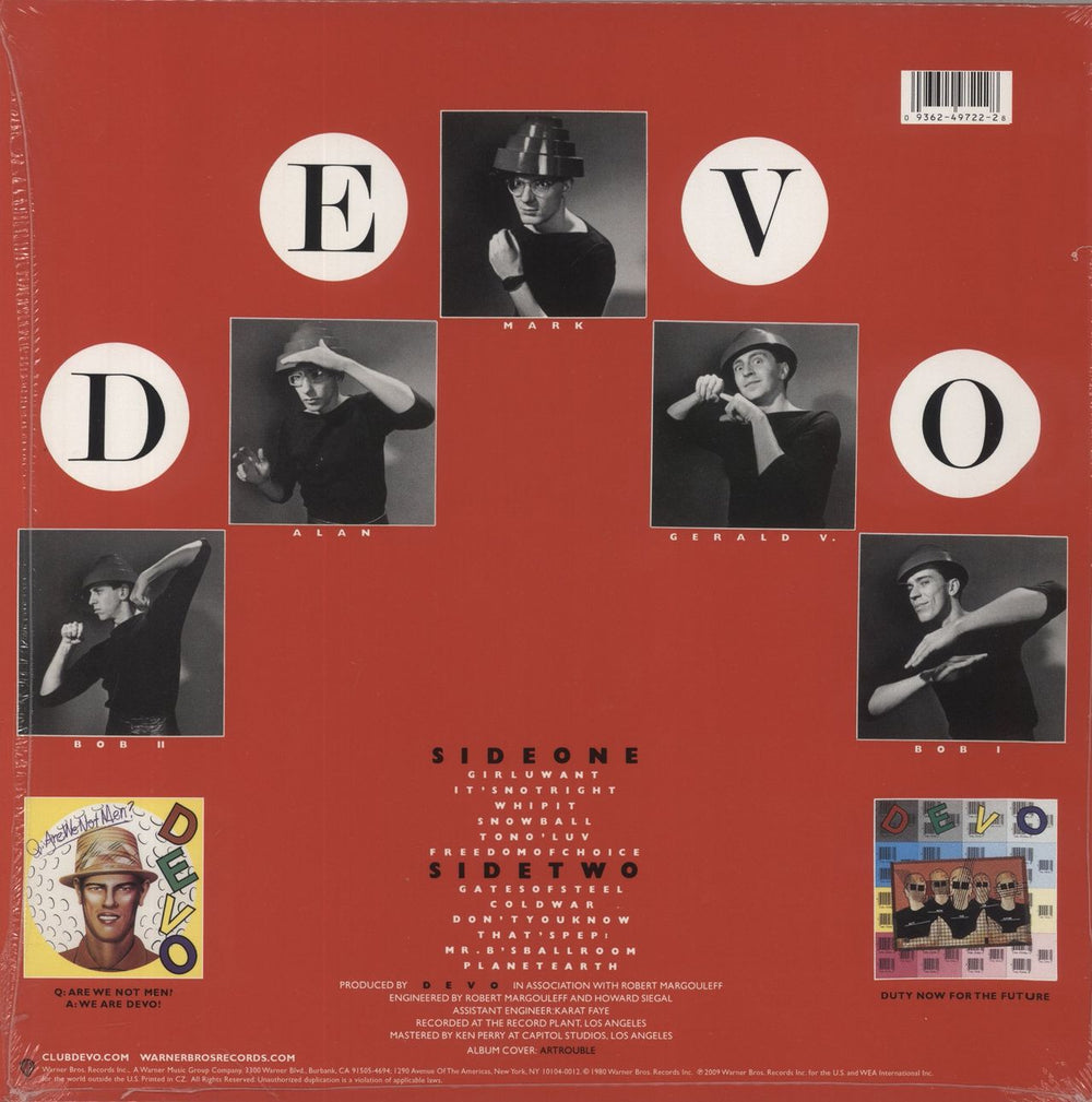 Devo Freedom Of Choice US vinyl LP album (LP record) 093624972228