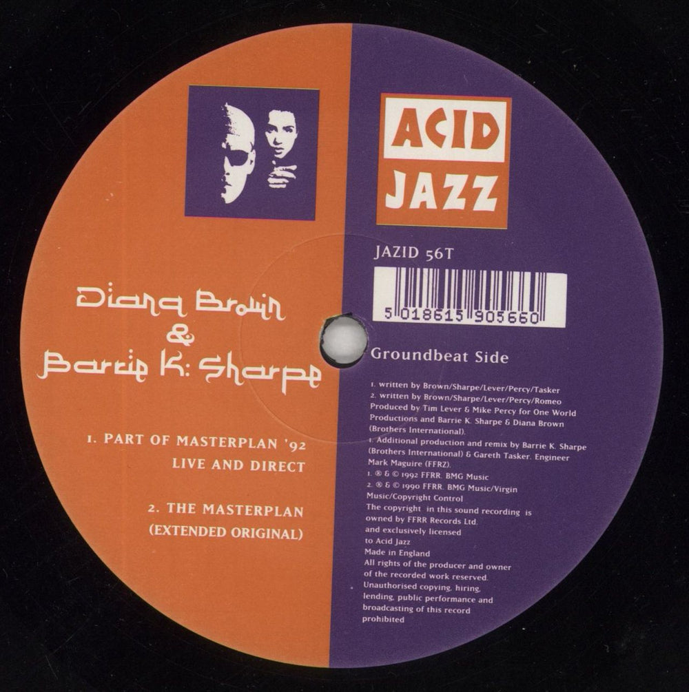 Diana Brown & Barrie K. Sharpe The Masterplan UK 12" vinyl single (12 inch record / Maxi-single) H6412TH854132