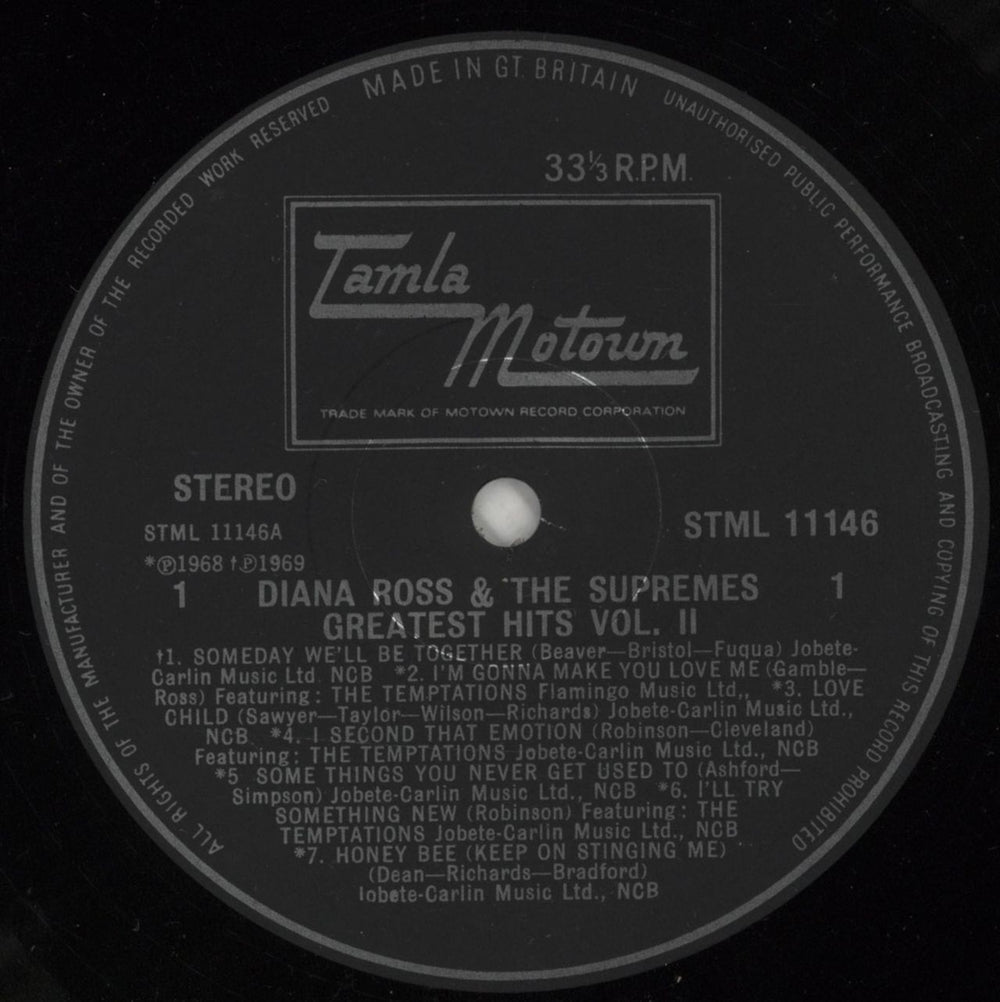 Diana Ross & The Supremes Greatest Hits Vol 2 - 2nd + Manufacturers Property Sticker UK vinyl LP album (LP record) D/SLPGR871750