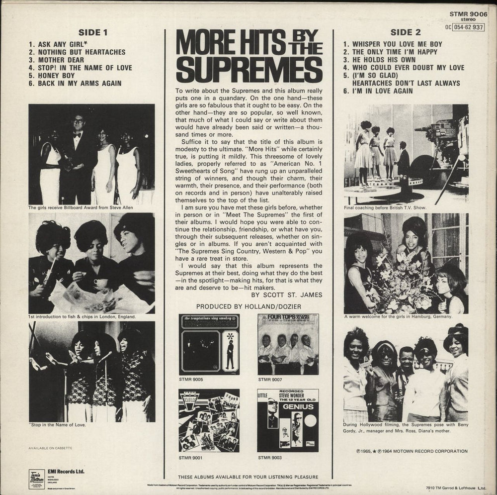 Diana Ross & The Supremes More Hits By The Supremes UK vinyl LP album (LP record) 4988005479372