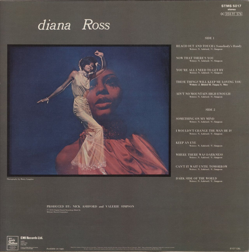Diana Ross Diana Ross UK vinyl LP album (LP record)
