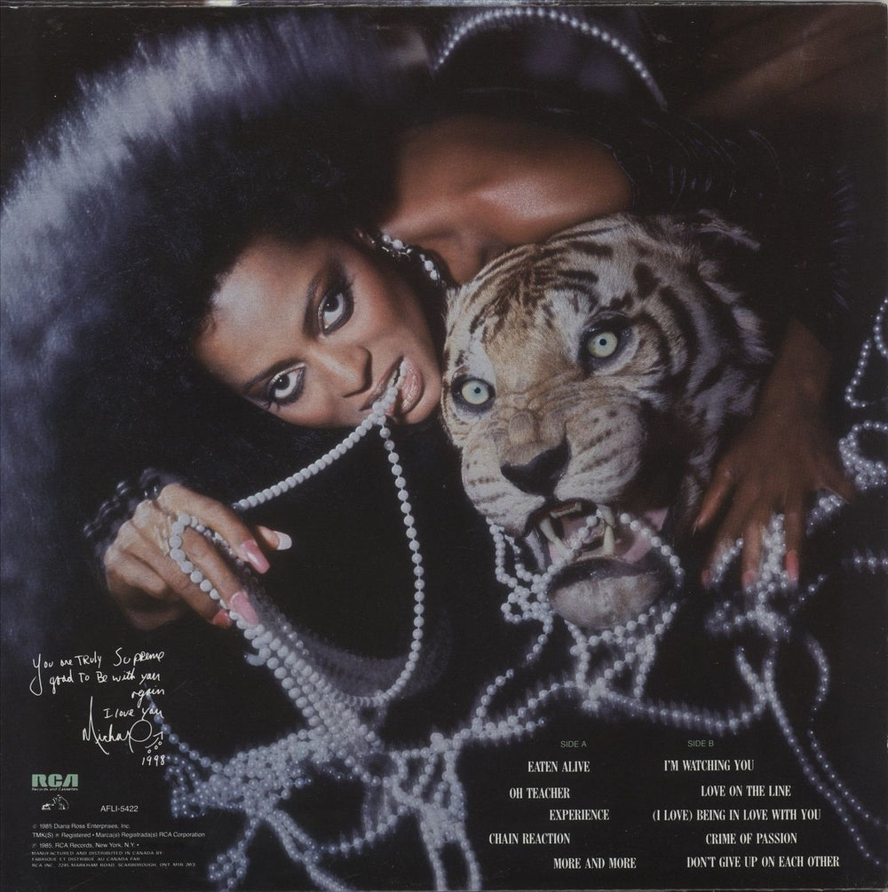 Diana Ross Eaten Alive US vinyl LP album (LP record)
