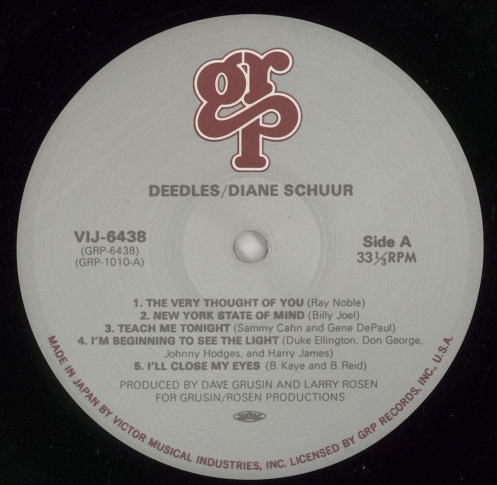 Diane Schuur Deedles Japanese vinyl LP album (LP record) D0OLPDE871755
