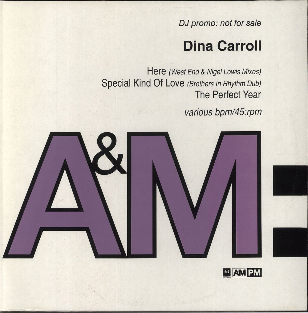 Dina Carroll Here - double pack UK Promo 12" vinyl single (12 inch record / Maxi-single) AMYDJ481