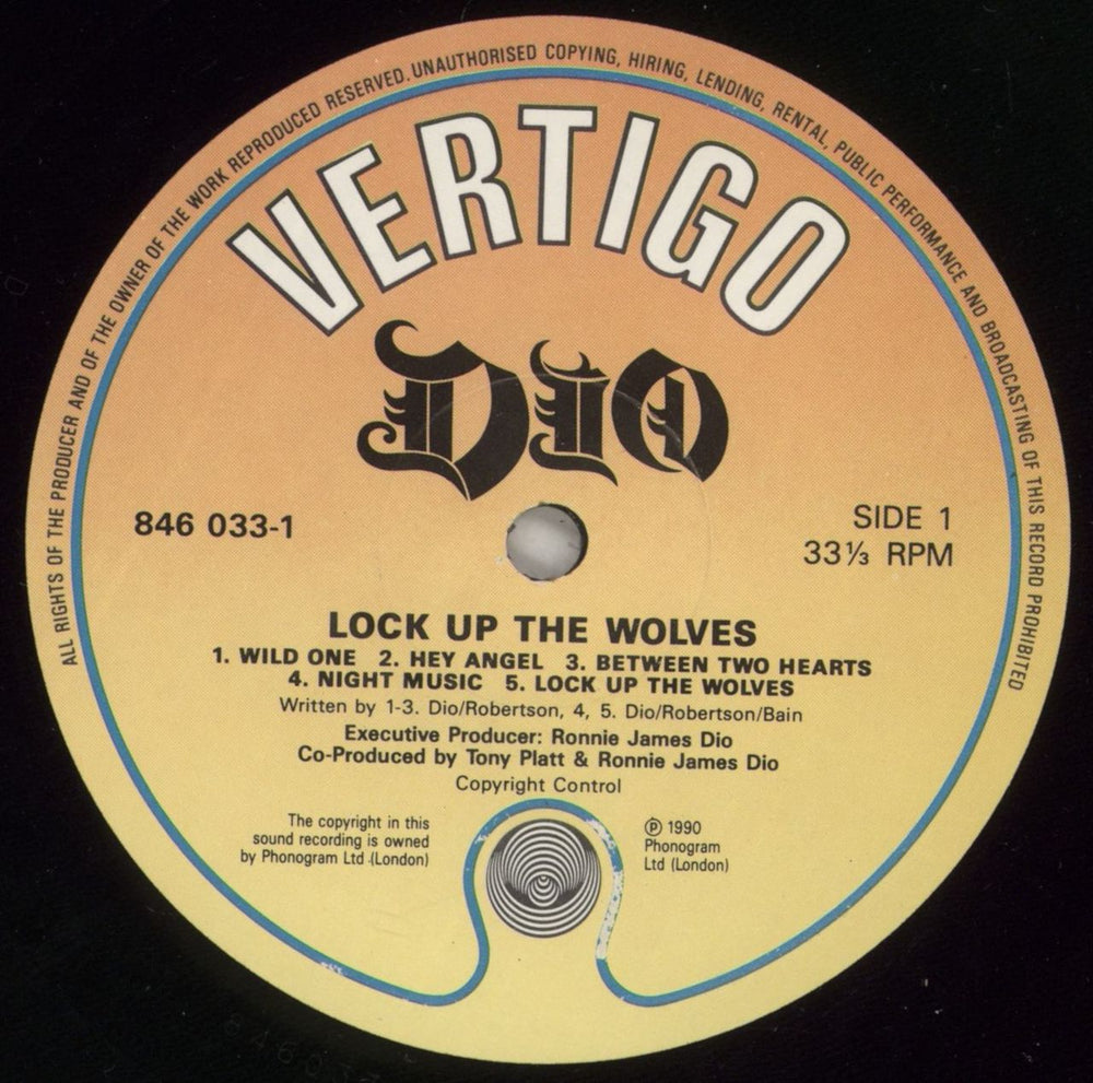 Dio Lock Up The Wolves - EX UK vinyl LP album (LP record) DIOLPLO496017