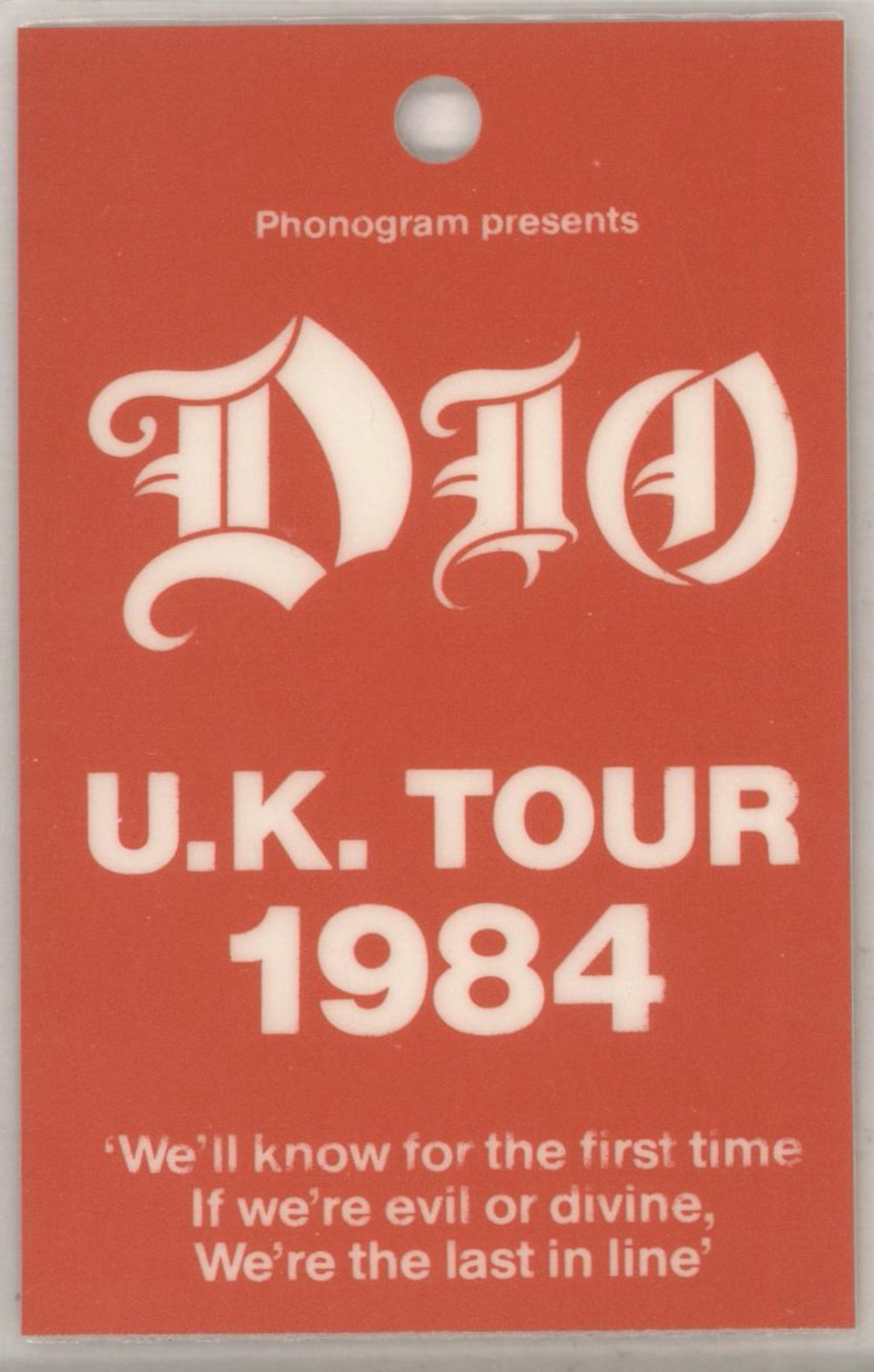 Dio Mystery + Pass UK 7" vinyl single (7 inch record / 45)