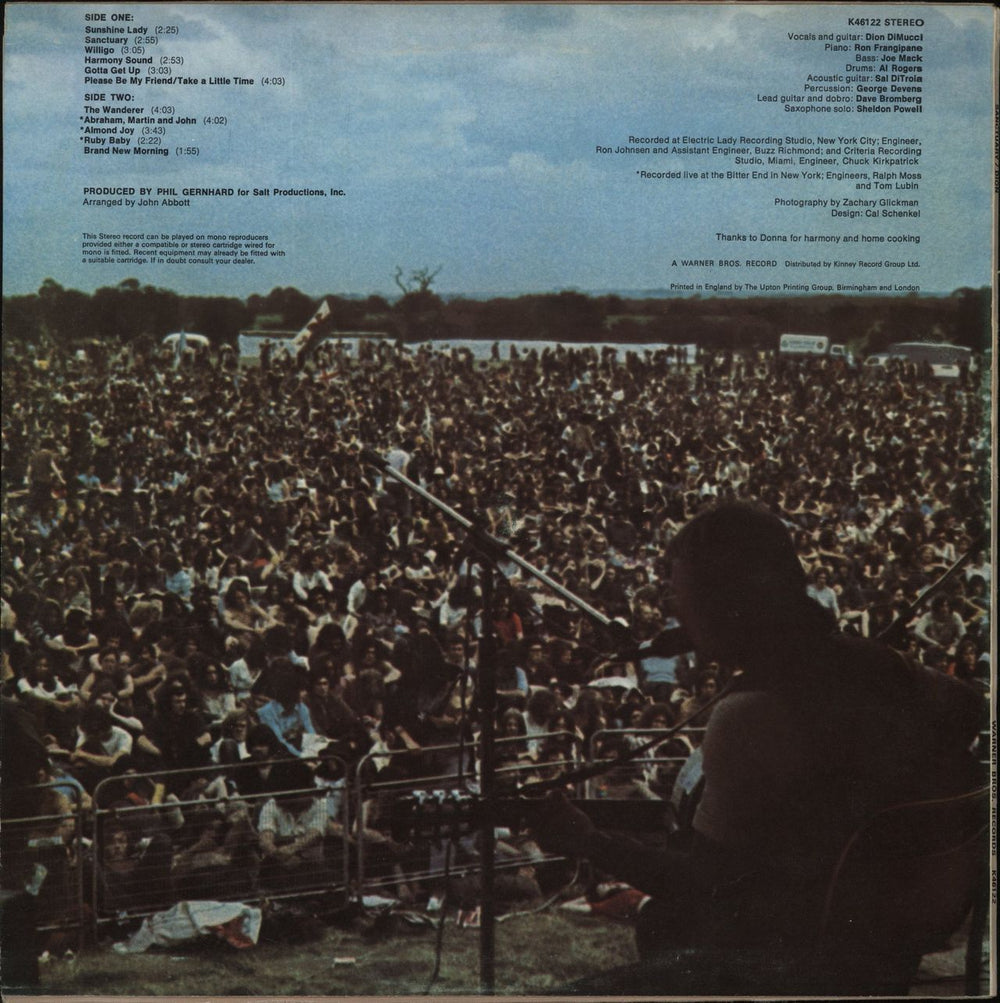 Dion Sanctuary UK vinyl LP album (LP record)