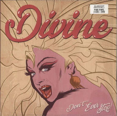 Divine (80's) Divine Don't Ever Stop! - Pink Vinyl  + 2-CD & DVD Spanish vinyl LP album (LP record) MU-067