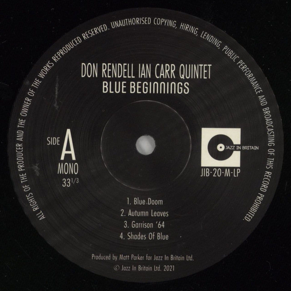 Don Rendell & Ian Carr Blue Beginnings - 180 Gram Vinyl UK vinyl LP album (LP record) DLKLPBL867837