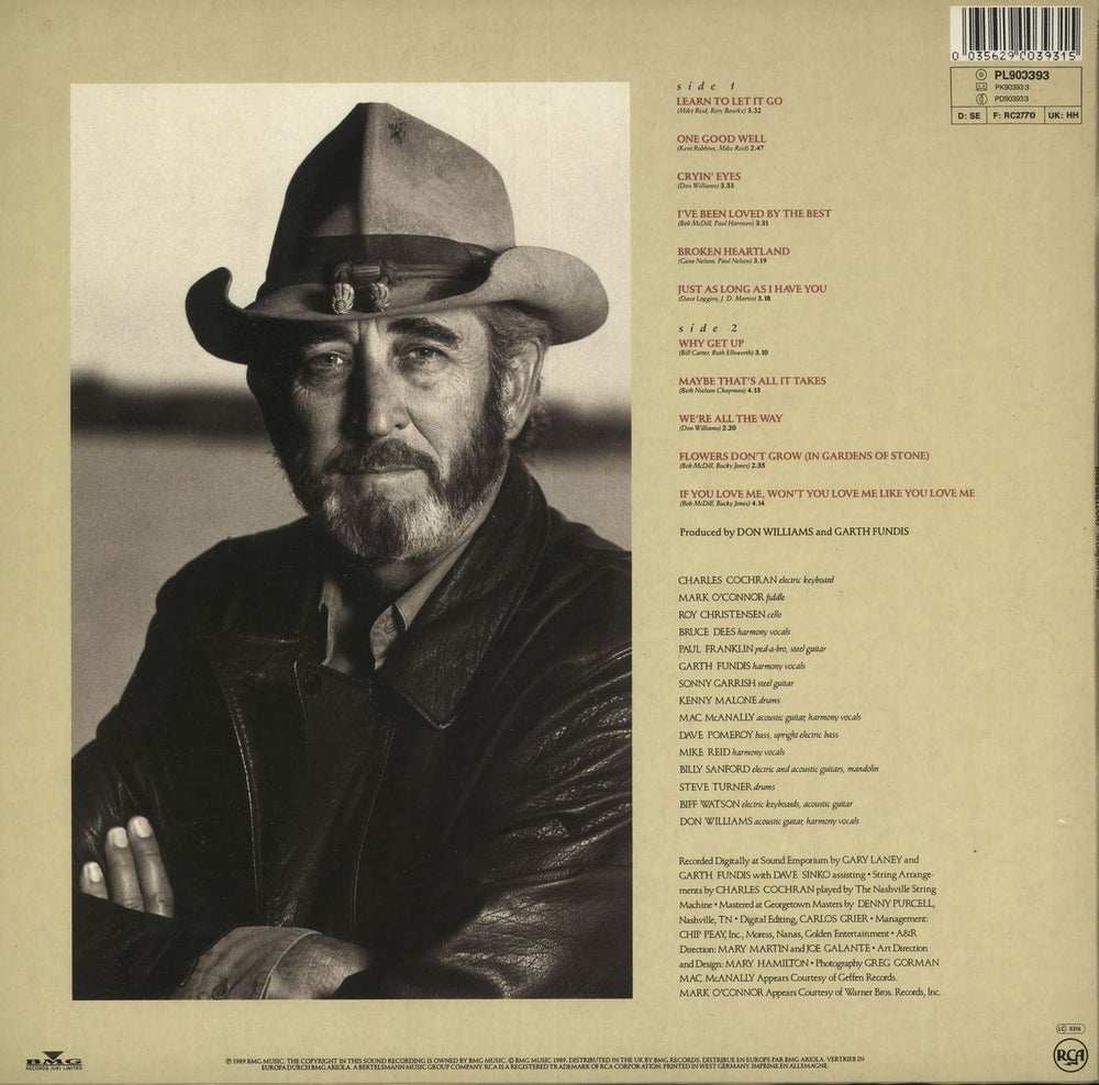 Don Williams As Long As I Have You German vinyl LP album (LP record) 035629039315