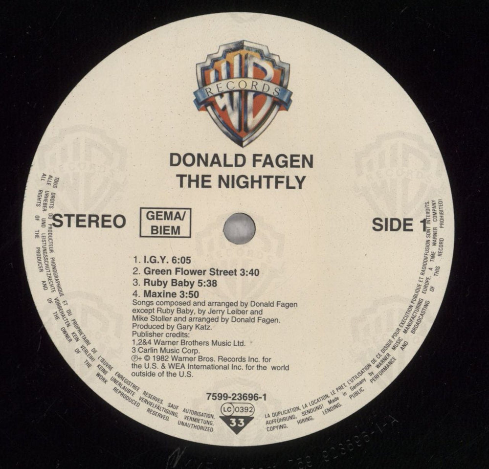Donald Fagen The Nightfly - Numbered German vinyl LP album (LP record) DLFLPTH785109