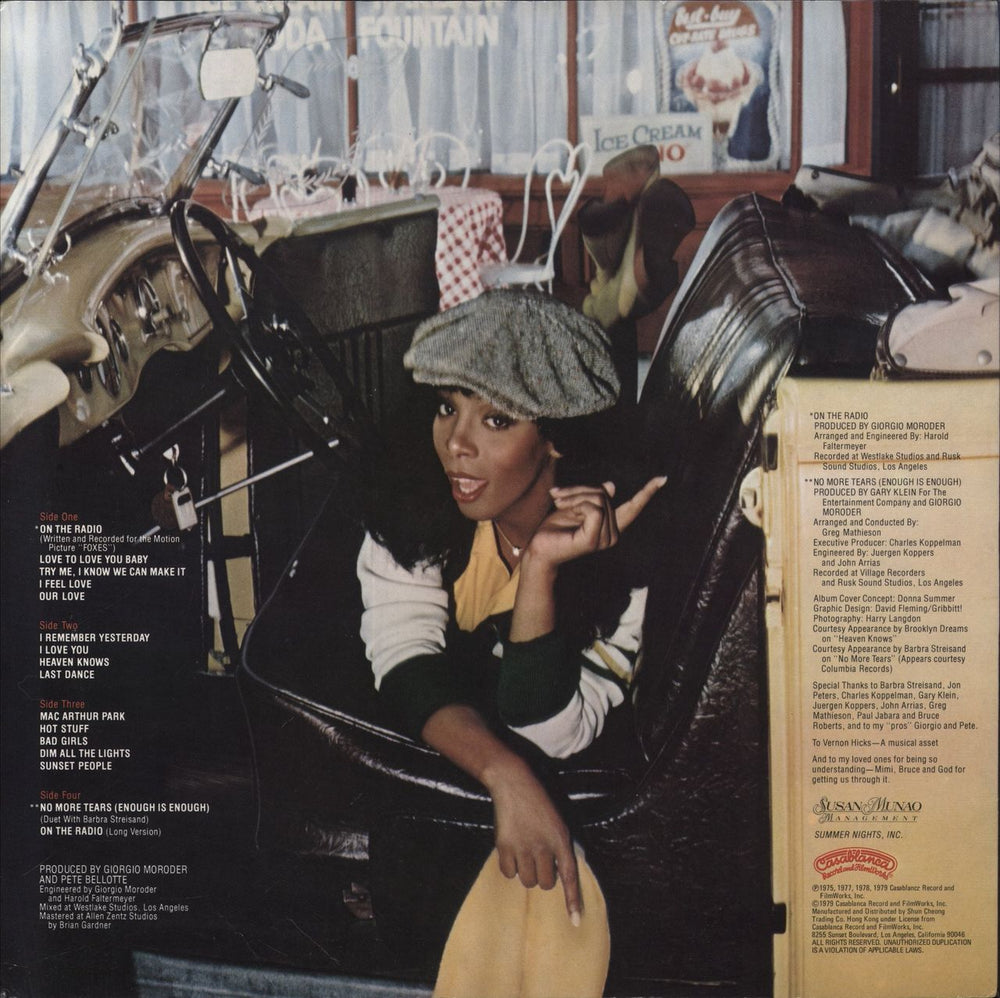 Donna Summer Greatest Hits - On The Radio - Volumes 1 & 2 - Stickered Sleeve + Poster Hong Kong 2-LP vinyl record set (Double LP Album)