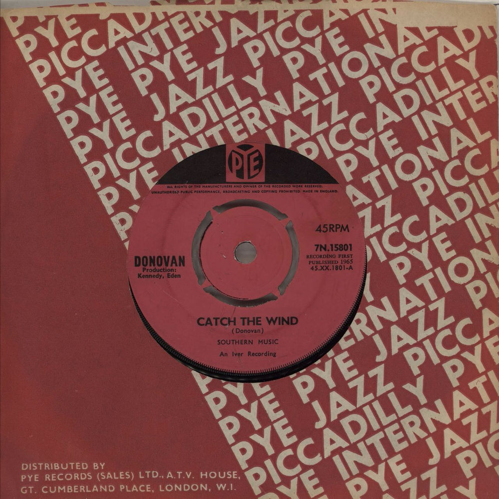 Donovan Catch The Wind - 4prong UK 7" vinyl single (7 inch record / 45) 7N.15801
