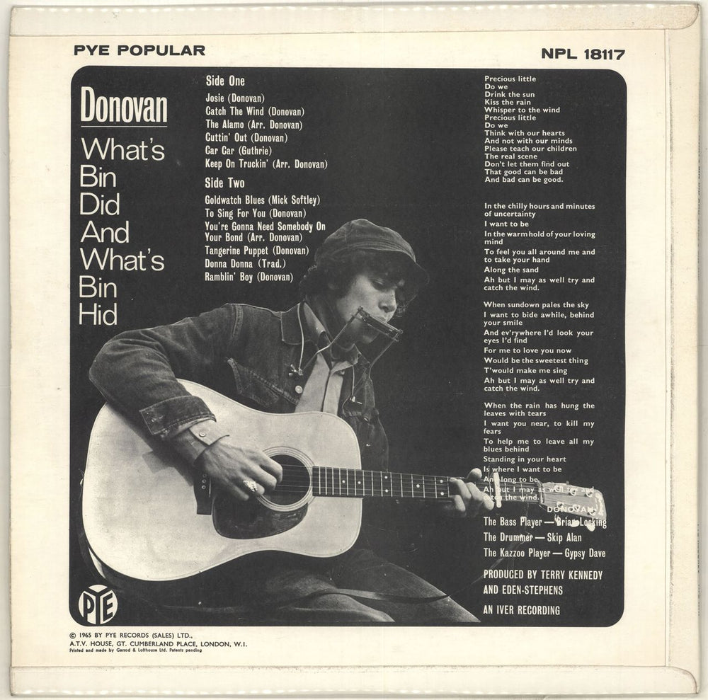 Donovan What's Bin Did And What's Bin Hid UK vinyl LP album (LP record)