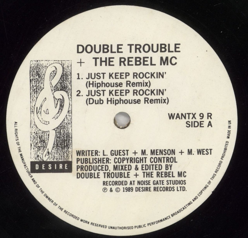 Double Trouble Just Keep Rockin' UK 12" vinyl single (12 inch record / Maxi-single) D-T12JU47309