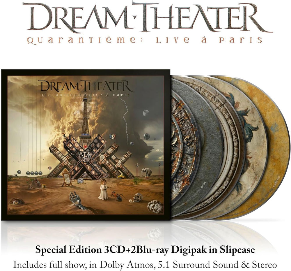Dream Theater Quarantième: Live À Paris - 3-CD & 2-Blu-ray Dolby Atmos 5.1 Surround Sound Box Set - Sealed UK CD Album Box Set 19802954372