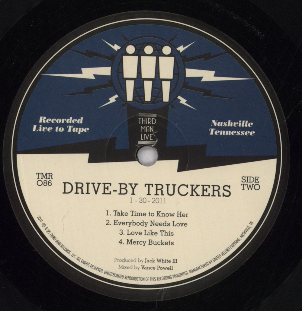 Drive-By Truckers Third Man Live US vinyl LP album (LP record)