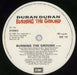 Duran Duran Burning The Ground UK 7" vinyl single (7 inch record / 45) DDN07BU640399