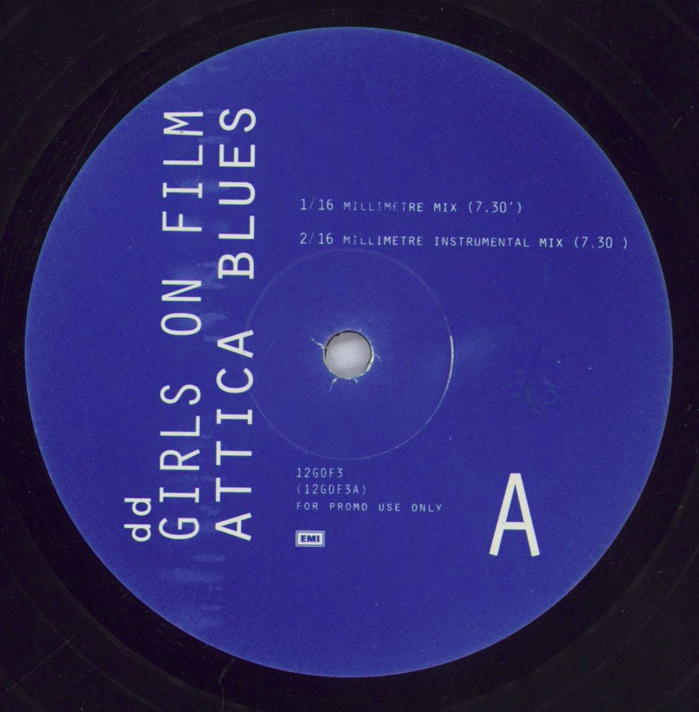 Duran Duran Girls On Film - Attica Blues Mixes UK Promo 12" vinyl single (12 inch record / Maxi-single) 12GOF3