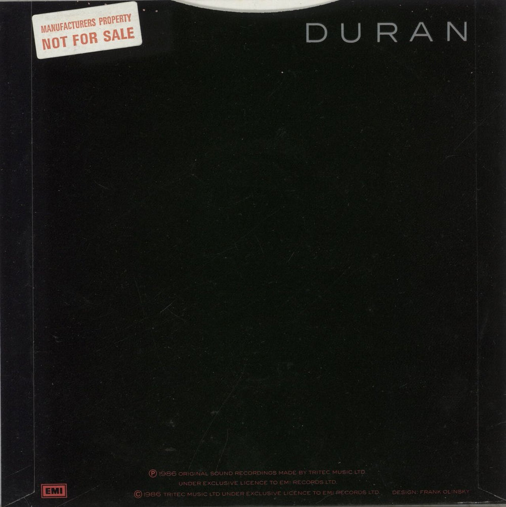 Duran Duran Notorious UK Promo 7" vinyl single (7 inch record / 45) 077771526411