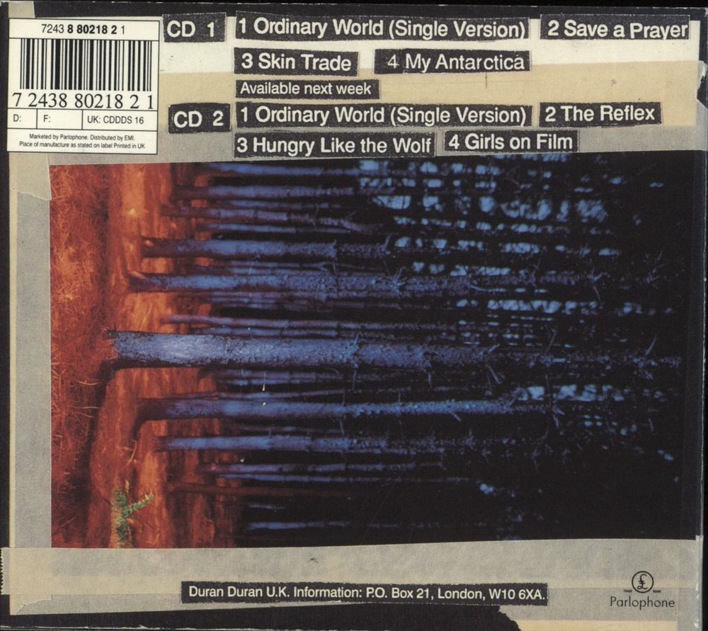 Duran Duran Ordinary World - Both Parts in Digipak UK 2-CD single set (Double CD single) 724388021821