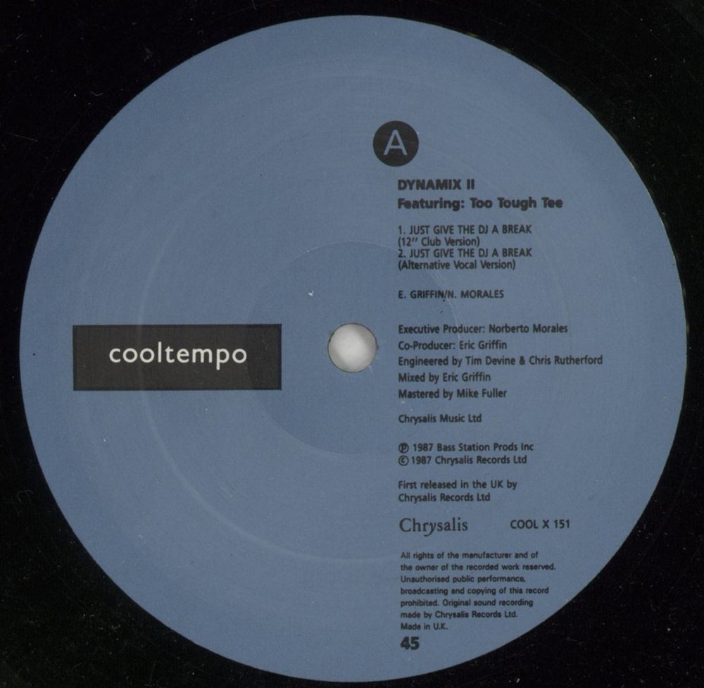 Dynamix II Just Give The D.J. A Break (12" Club Version) UK 12" vinyl single (12 inch record / Maxi-single) FYN12JU606173