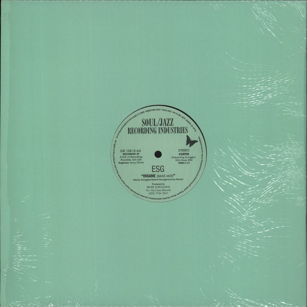 E.S.G. Insane UK 12" vinyl single (12 inch record / Maxi-single)