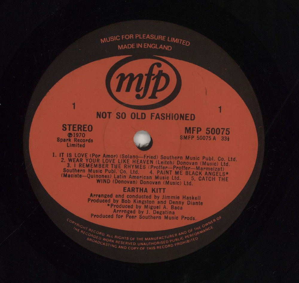 Eartha Kitt Not So Old-Fashioned UK vinyl LP album (LP record) ERKLPNO458572