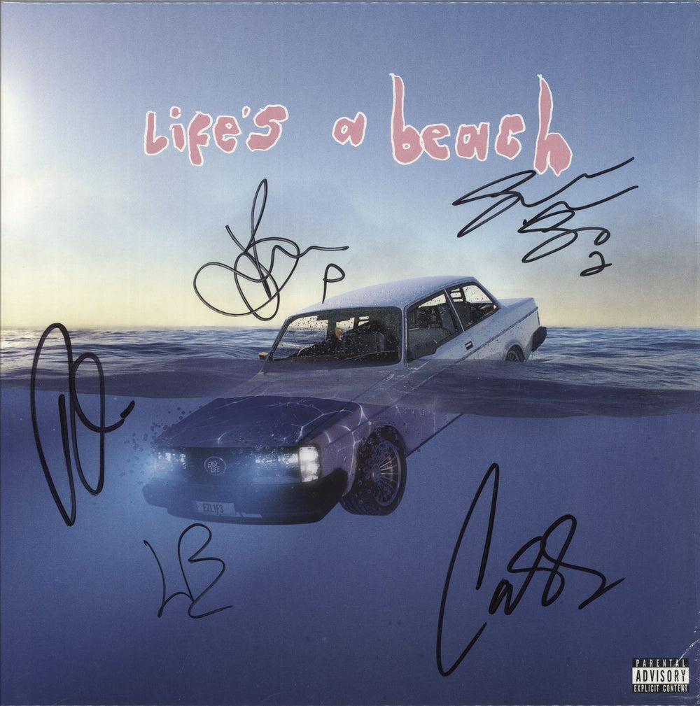 Easy Life Life's A Beach - White Vinyl - Autographed UK vinyl LP album (LP record) 3564097