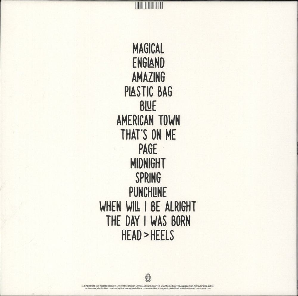 Ed Sheeran Autumn Variations - White Vinyl UK vinyl LP album (LP record) 5054197767289