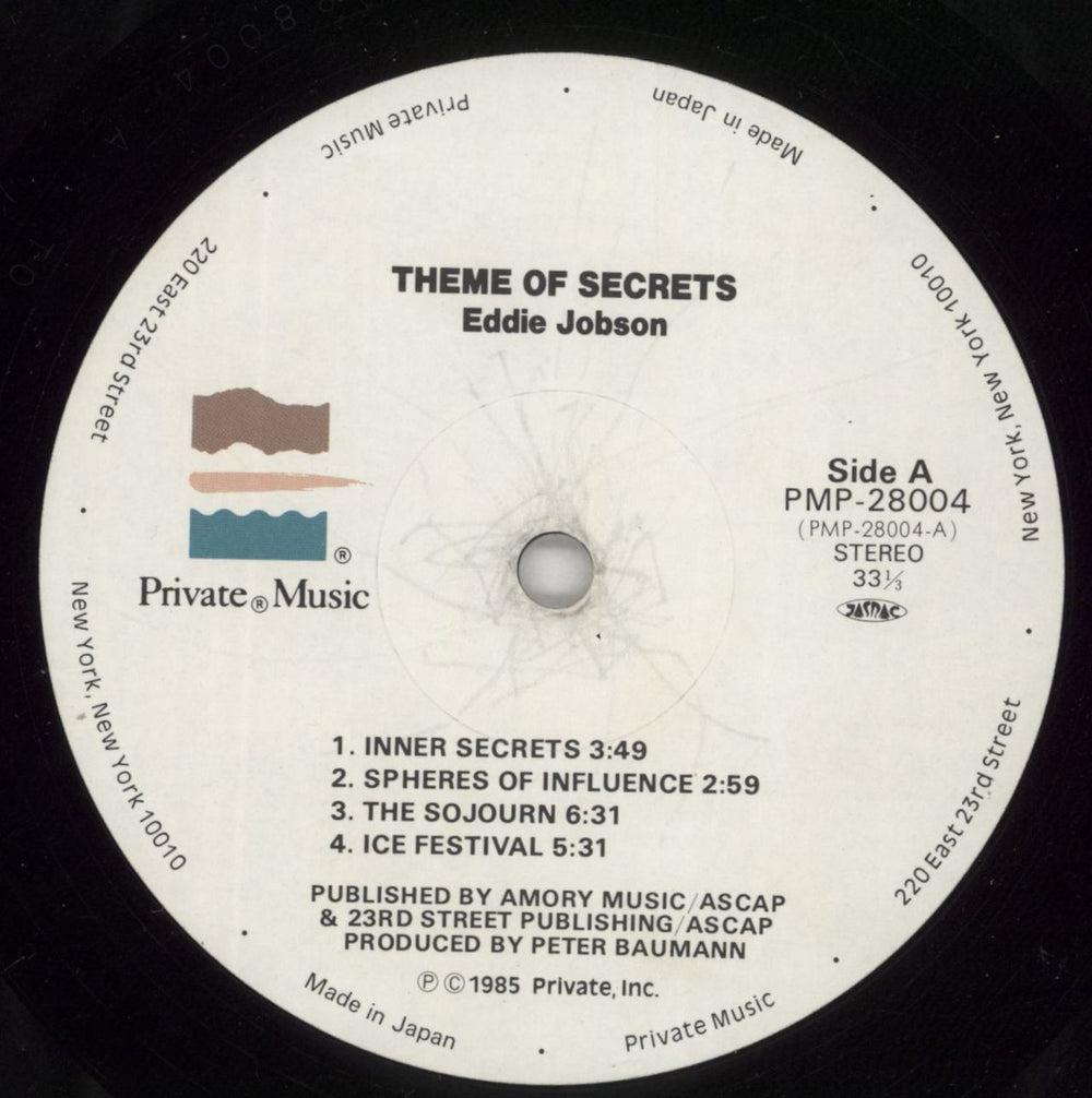 Eddie Jobson Theme Of Secrets Japanese vinyl LP album (LP record) EDJLPTH539630
