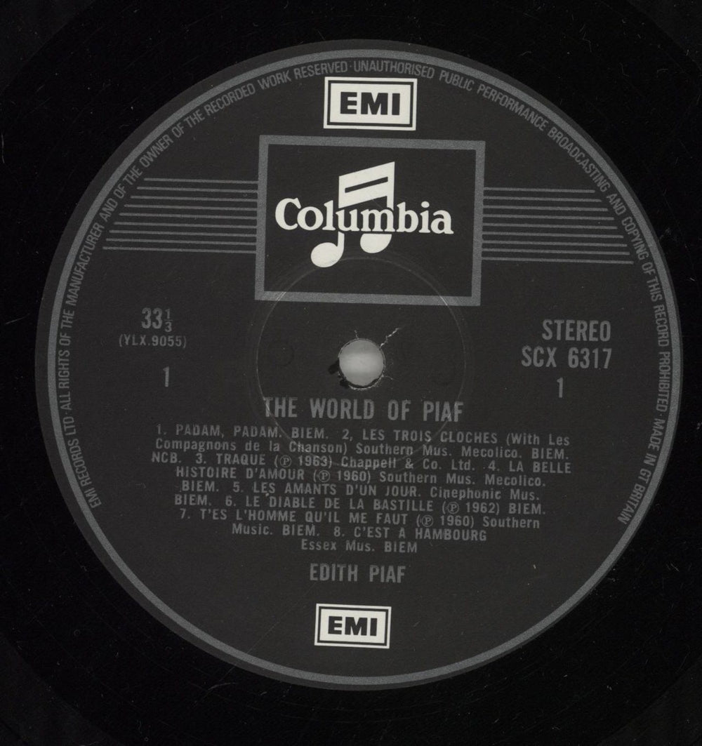 Edith Piaf The World Of Piaf UK vinyl LP album (LP record) EPFLPTH458588