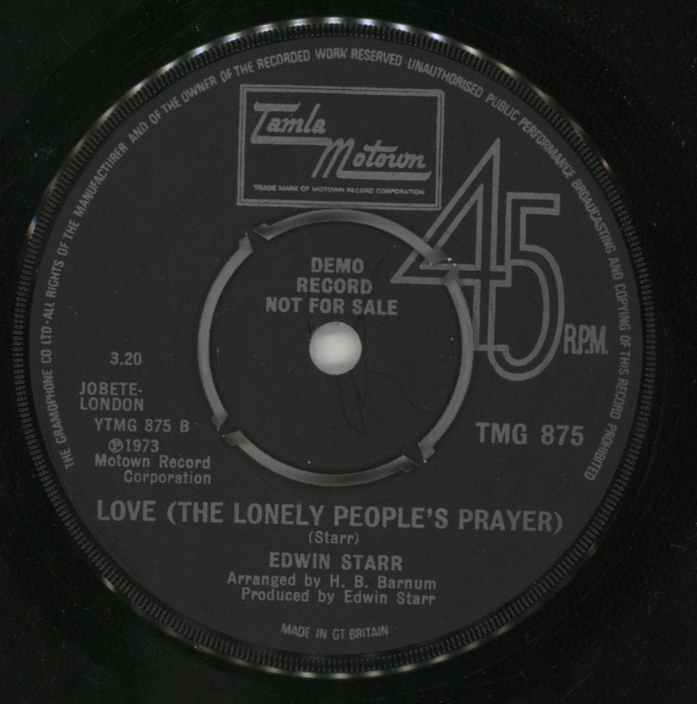 Edwin Starr You've Got My Soul On Fire UK Promo 7" vinyl single (7 inch record / 45)