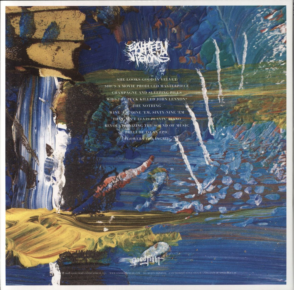 Eighteen Visions Until The Ink Runs Out - Blue, Yellow and Pink Splatter US 2-LP vinyl record set (Double LP Album)