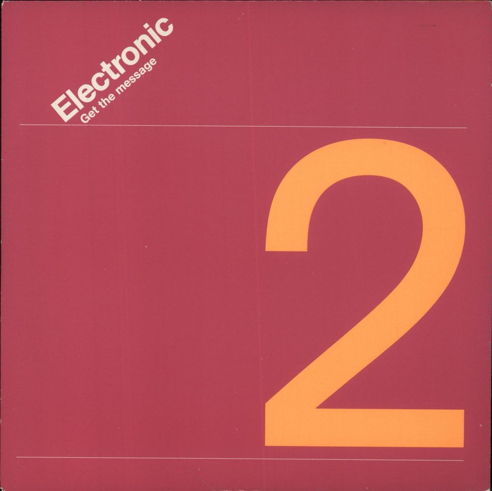 Electronic Get The Message - Injection Moulded UK 7" vinyl single (7 inch record / 45) FAC287/7