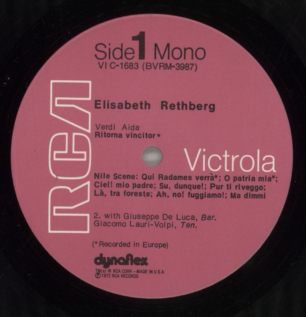 Elisabeth Rethberg Scenes And Arias US vinyl LP album (LP record) 8N1LPSC857779