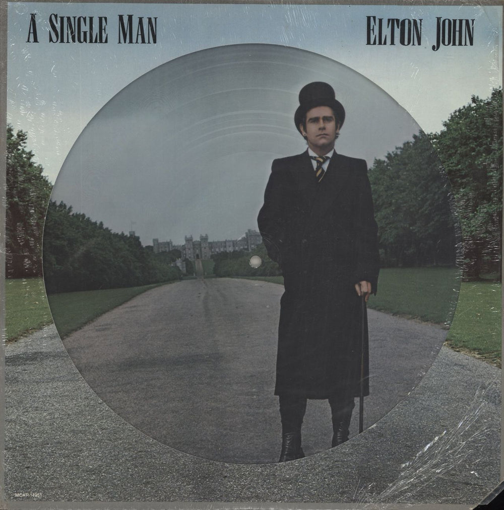 Elton John A Single Man + Opened Shrink US picture disc LP (vinyl picture disc album) MCAP-14951