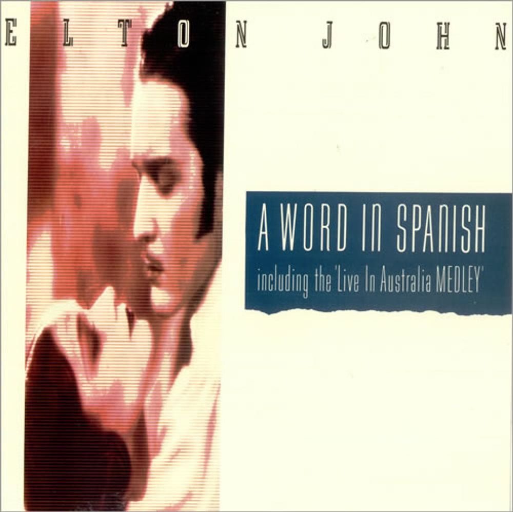 Elton John A Word In Spanish UK 12" vinyl single (12 inch record / Maxi-single) EJS1812