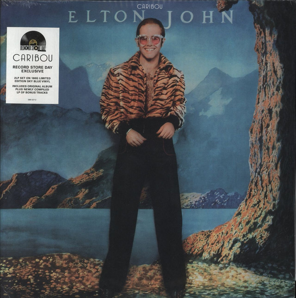 Elton John Caribou - Sky Blue Vinyl 180 Gram + Bonus LP - RSD 2024 - Sealed UK 2-LP vinyl record set (Double LP Album) JOH2LCA834241