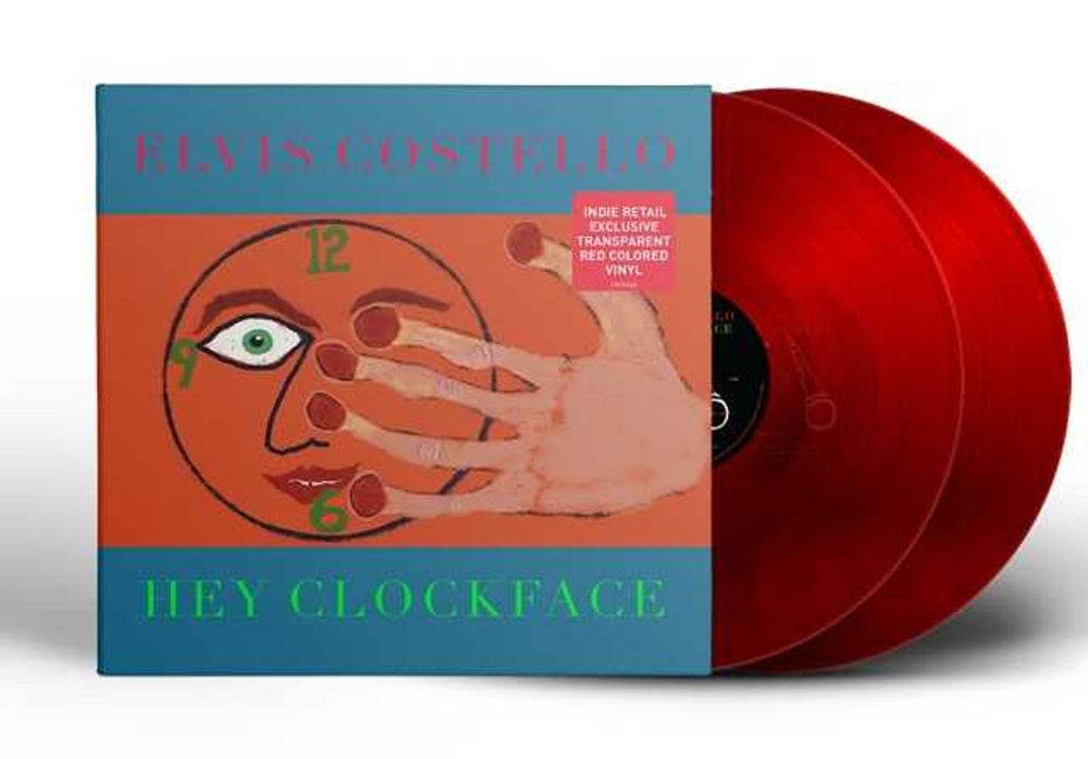 Elvis Costello Hey Clockface - Red Vinyl - Sealed UK 2-LP vinyl record set (Double LP Album) 0888072210530