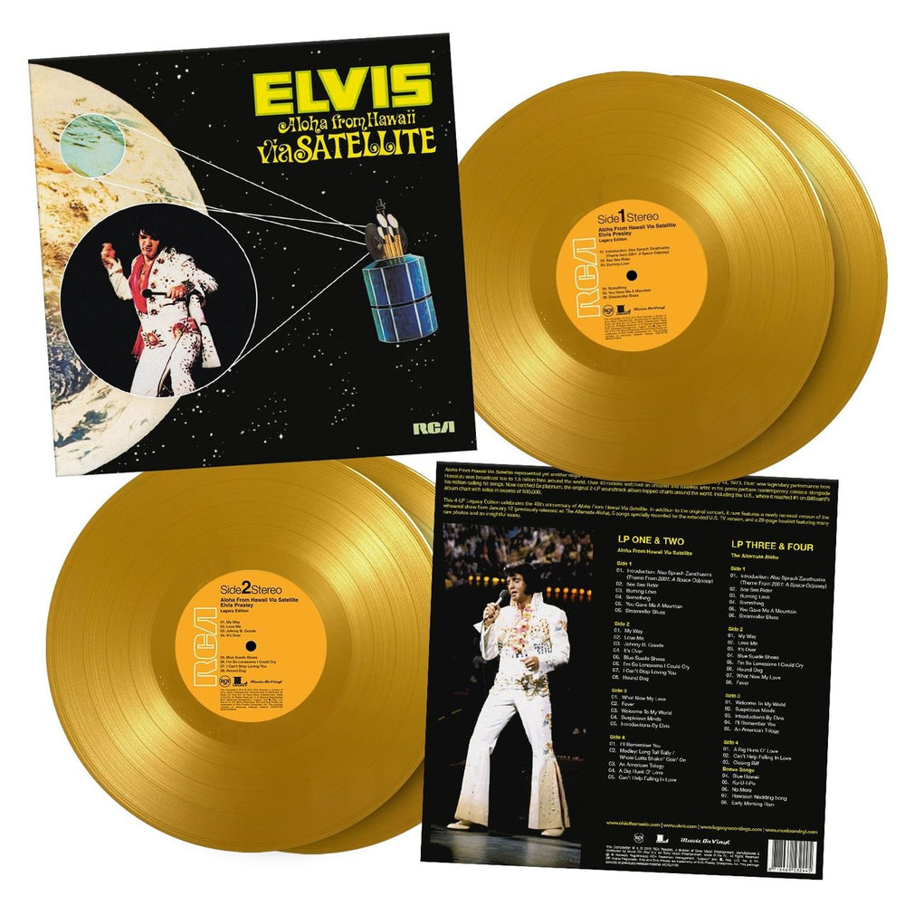 Elvis Presley Aloha From Hawaii Via Satellite (Legacy Edition) - 180 Gram Yellow Vinyl UK 4-LP vinyl album record set ELV4LAL875860