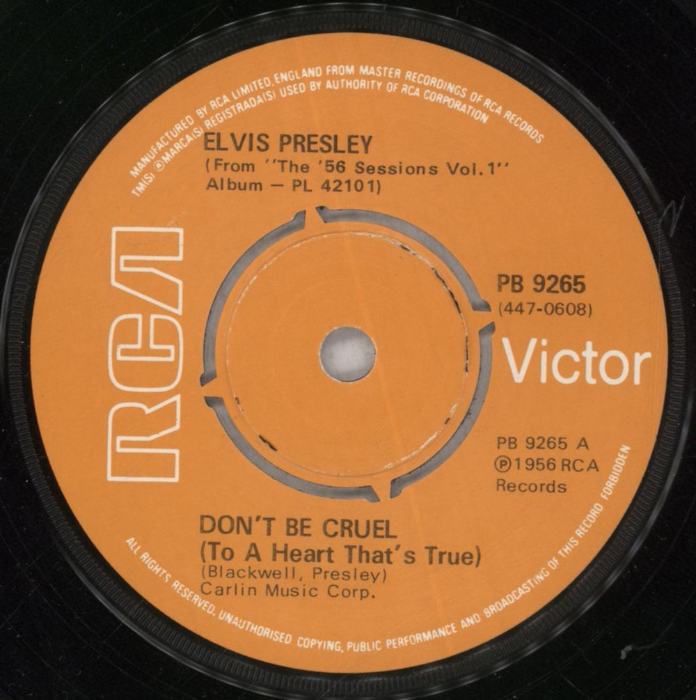 Elvis Presley Don't Be Cruel UK 7" vinyl single (7 inch record / 45) ELV07DO242264