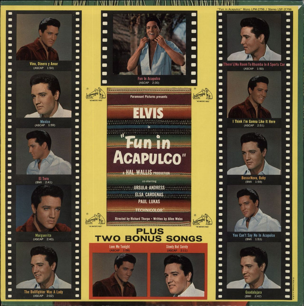 Elvis Presley Fun In Acapulco US vinyl LP album (LP record)