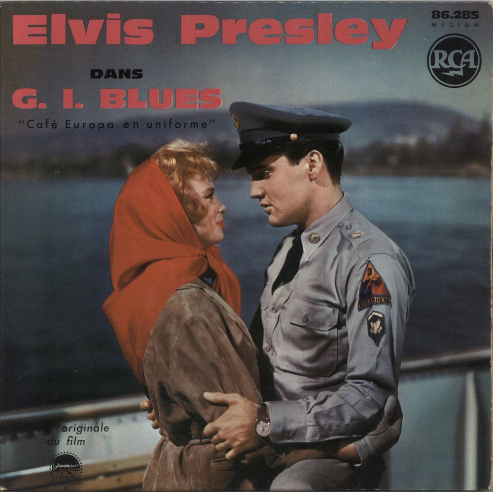 Elvis Presley G.I. Blues EP - Blue Label French 7" vinyl single (7 inch record / 45) 86.285