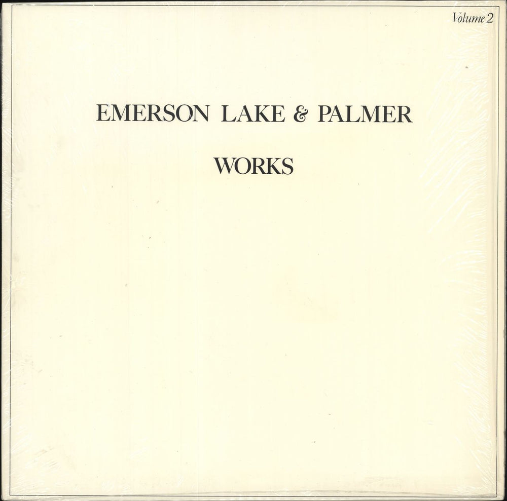 Emerson Lake & Palmer Works Volume 2 UK vinyl LP album (LP record) K50422