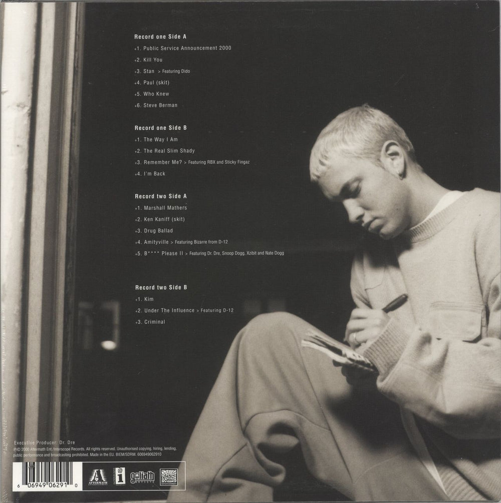 Eminem The Marshall Mathers LP - 180gm - Sealed UK 2-LP vinyl record set (Double LP Album) 606949062910